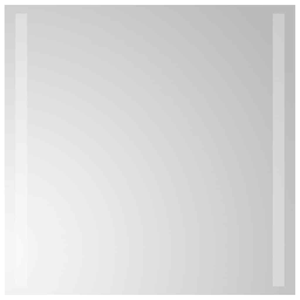 badeværelsesspejl med LED-lys 50x50 cm