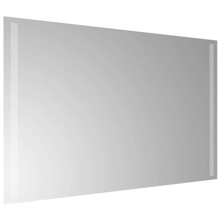 badeværelsesspejl med LED-lys 80x50 cm