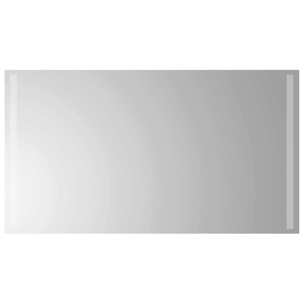 badeværelsesspejl med LED-lys 80x50 cm