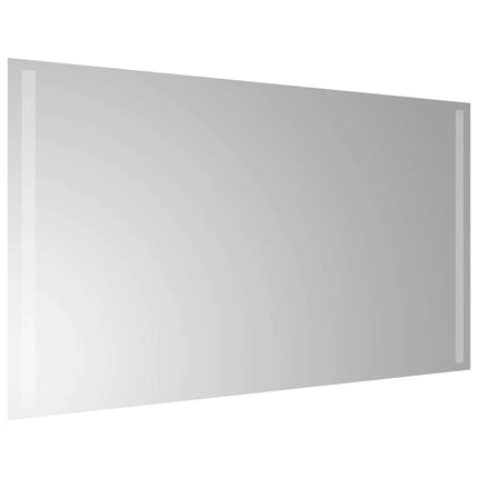 badeværelsesspejl med LED-lys 80x50 cm