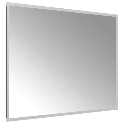 badeværelsesspejl med LED-lys 80x60 cm
