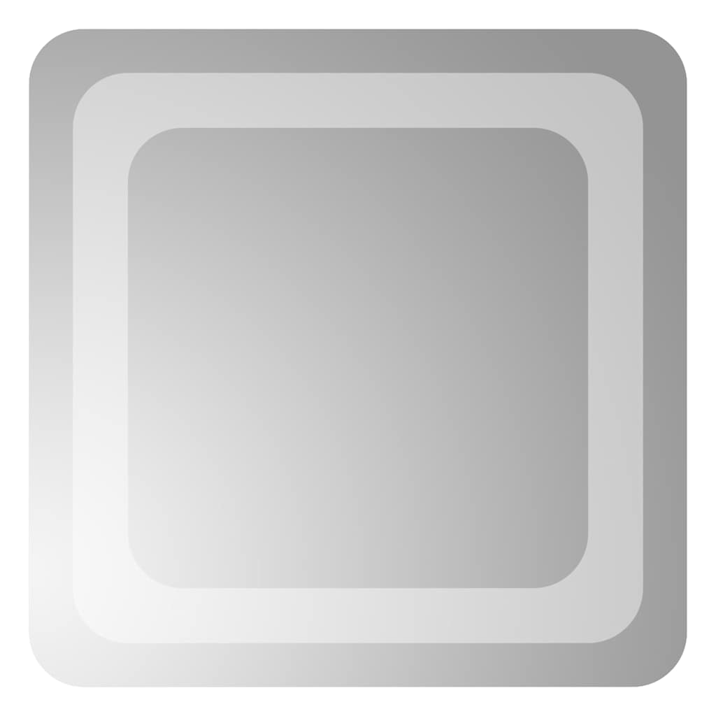 badeværelsesspejl med LED-lys 30x30 cm