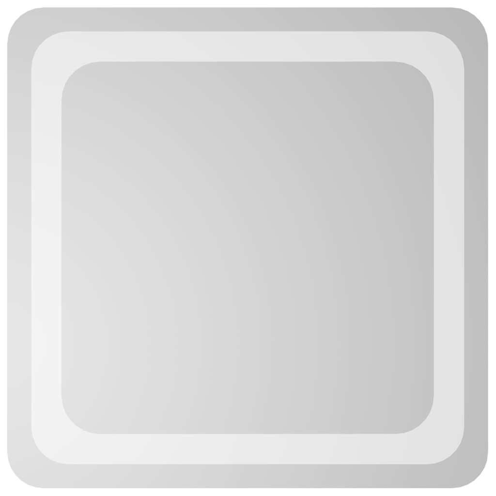 badeværelsesspejl med LED-lys 40x40 cm