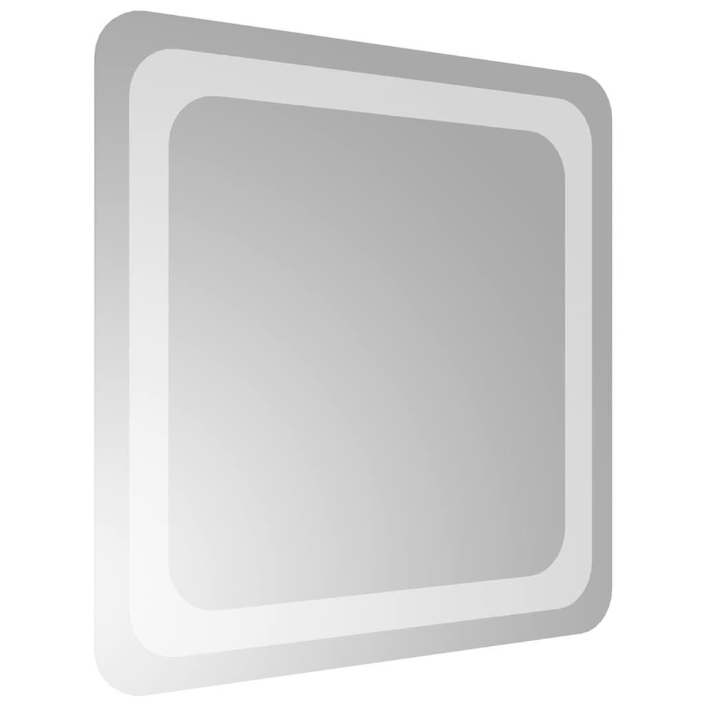badeværelsesspejl med LED-lys 40x40 cm