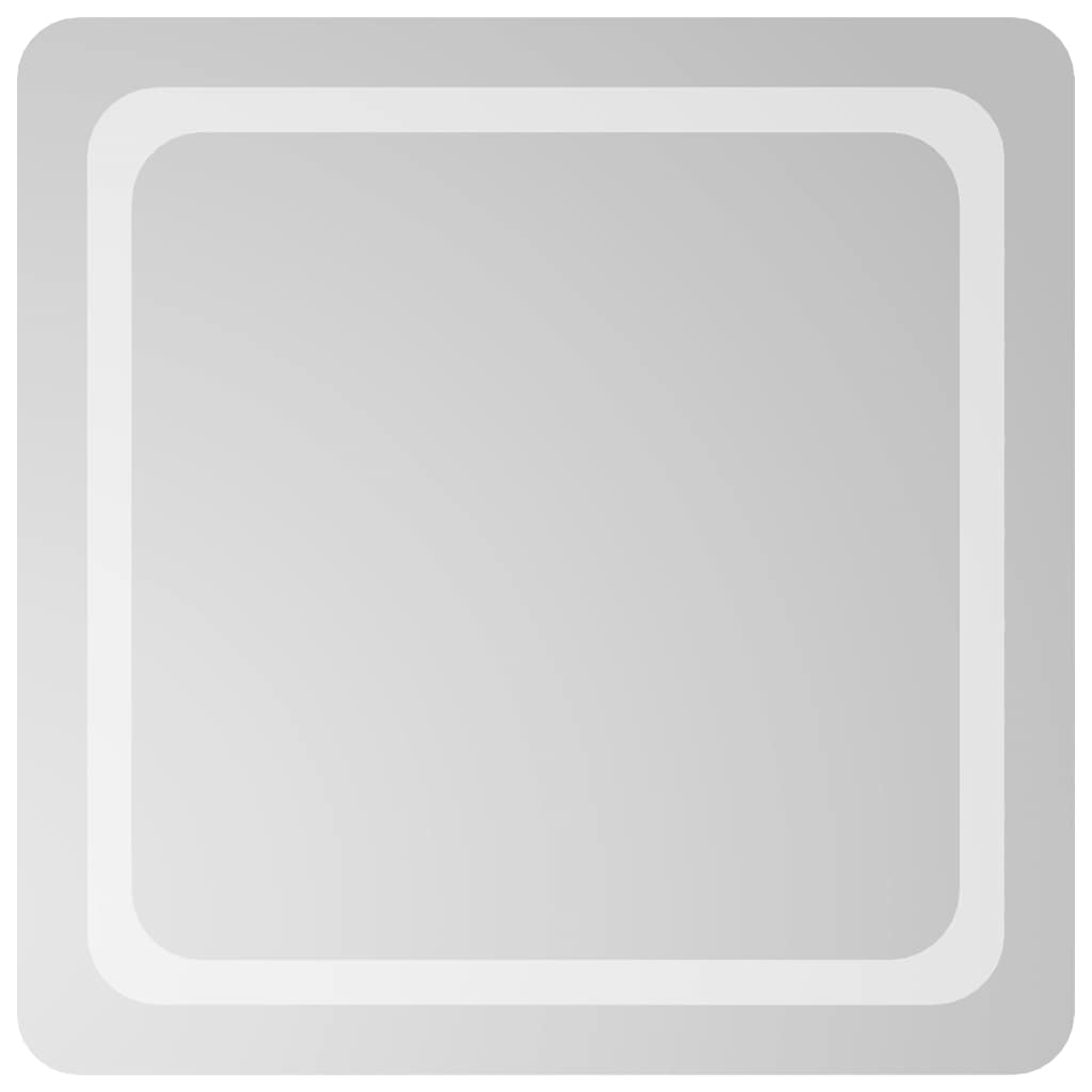 badeværelsesspejl med LED-lys 60x60 cm