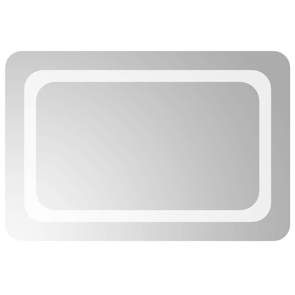 badeværelsesspejl med LED-lys 60x40 cm