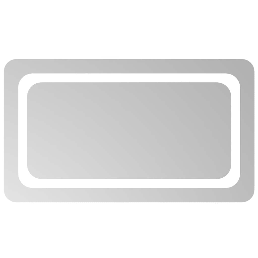 badeværelsesspejl med LED-lys 70x40 cm