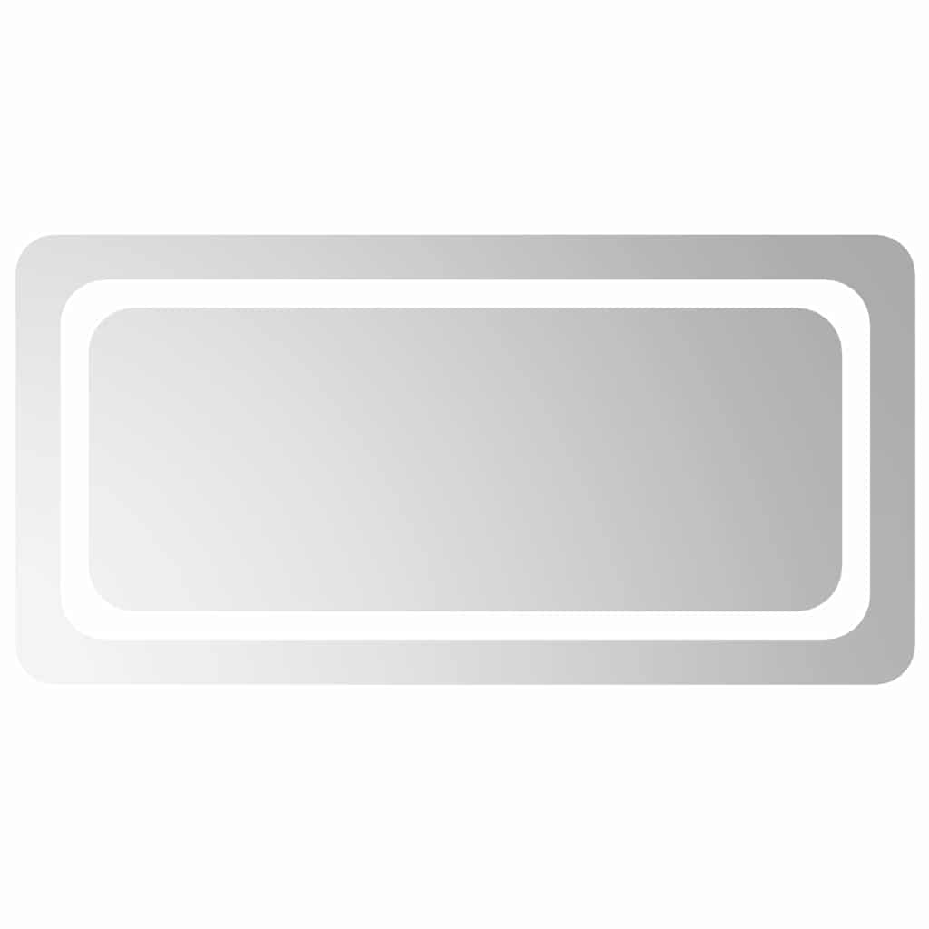 badeværelsesspejl med LED-lys 80x40 cm