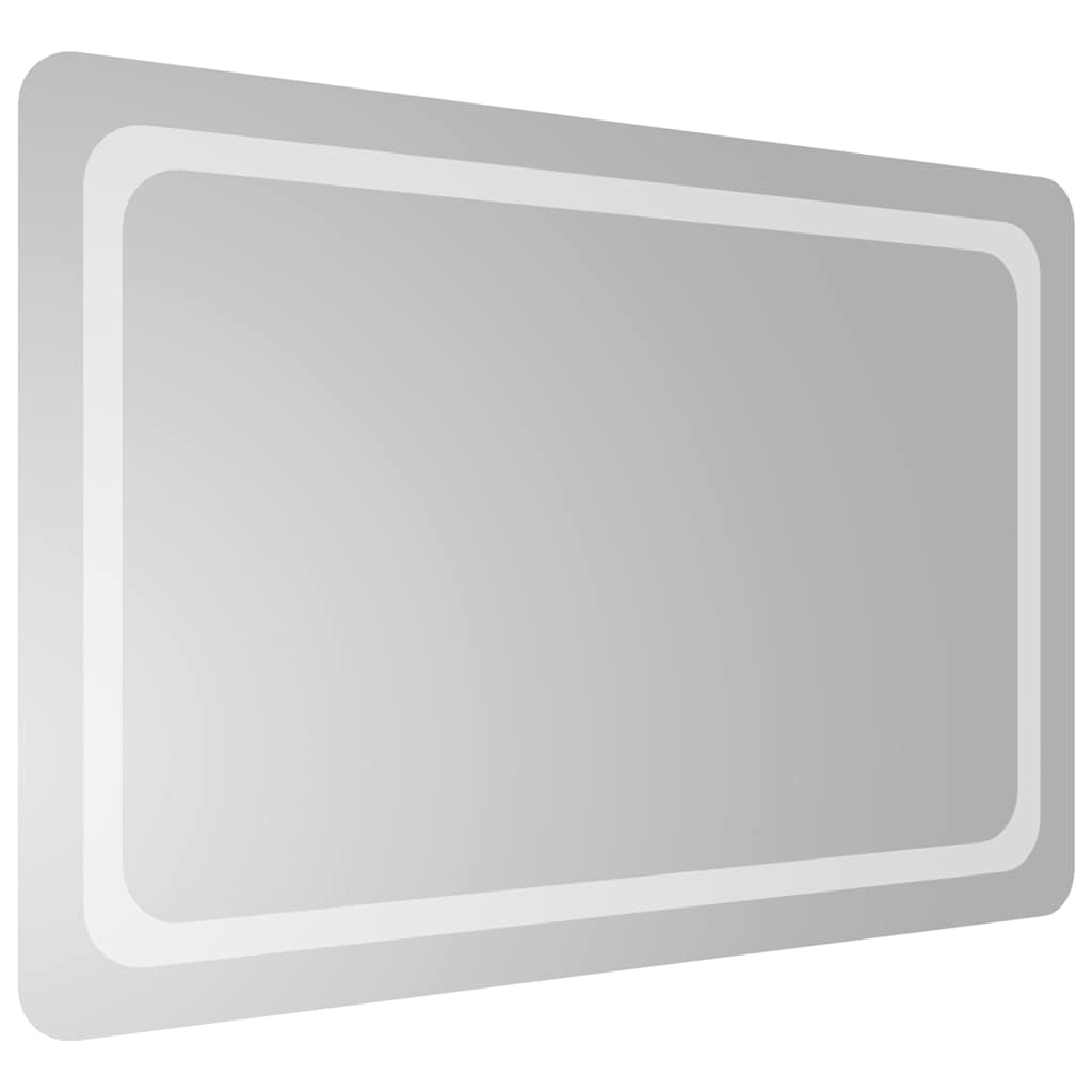 badeværelsesspejl med LED-lys 90x60 cm