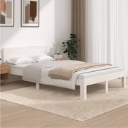 sengeramme 120x200 cm massivt fyrretræ hvid