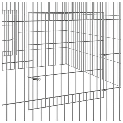 kaninbur 110x110x55 cm galvaniseret jern