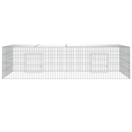 2-panels kaninbur 220x110x55 cm galvaniseret jern