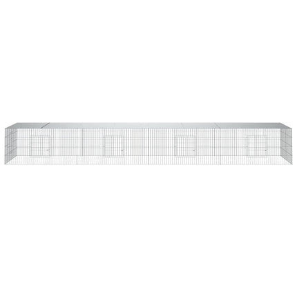 4-panels kaninbur 433x109x54 cm galvaniseret jern