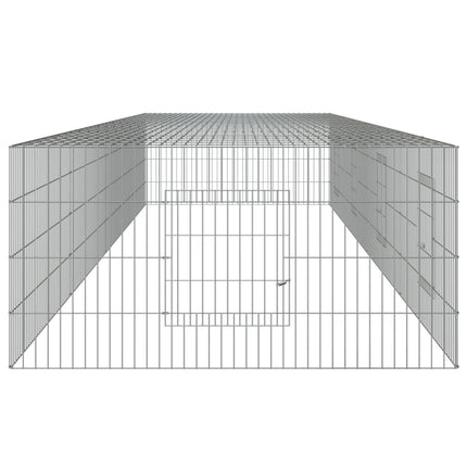 4-panels kaninbur 433x109x54 cm galvaniseret jern