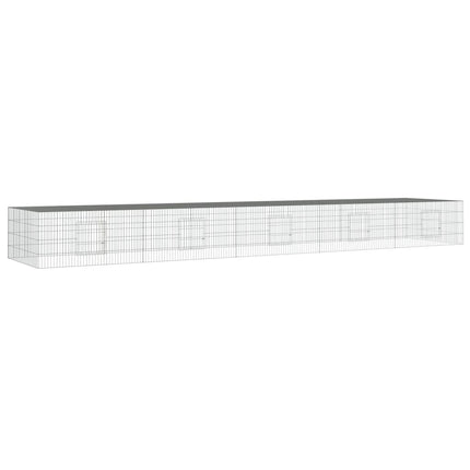 5-panels kaninbur 541x109x54 cm galvaniseret jern