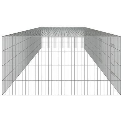 5-panels kaninbur 541x109x54 cm galvaniseret jern