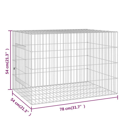 kaninbur 78x54x54 cm galvaniseret jern