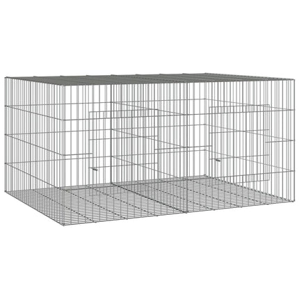 2-panels kaninbur 110x79x54 cm galvaniseret jern