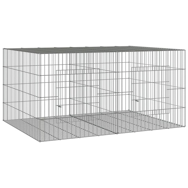 2-panels kaninbur 110x79x54 cm galvaniseret jern