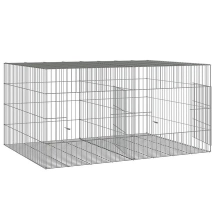 2-panels kaninbur 110x79x54 cm galvaniseret jern