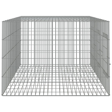 3-panels kaninbur 163x79x54 cm galvaniseret jern
