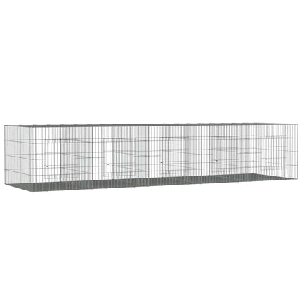5-panels kaninbur 273x79x54 cm galvaniseret jern