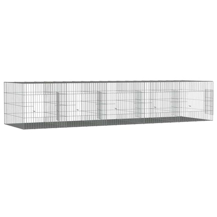 5-panels kaninbur 273x79x54 cm galvaniseret jern