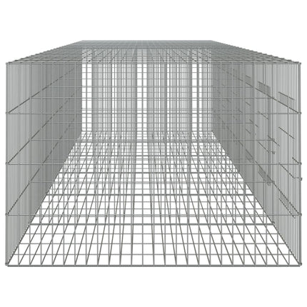 6-panels kaninbur 327x79x54 cm galvaniseret jern
