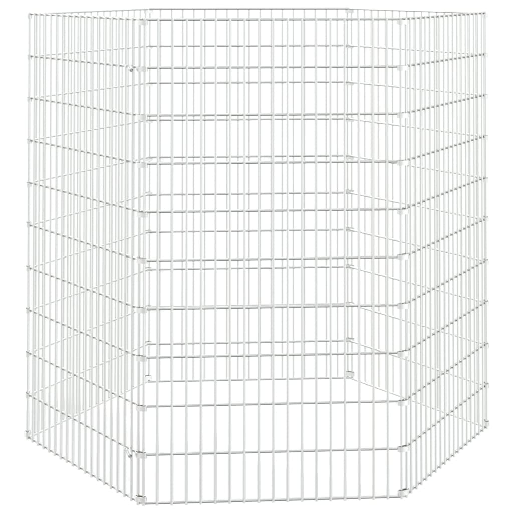 kæledyrsindhegning 54x100 cm 6 paneler galvaniseret jern