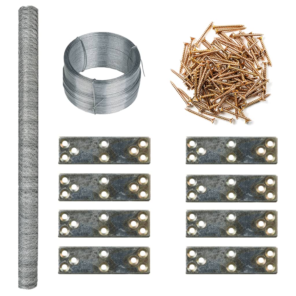 udvidelse til hønsebur 268x100x190 cm metal