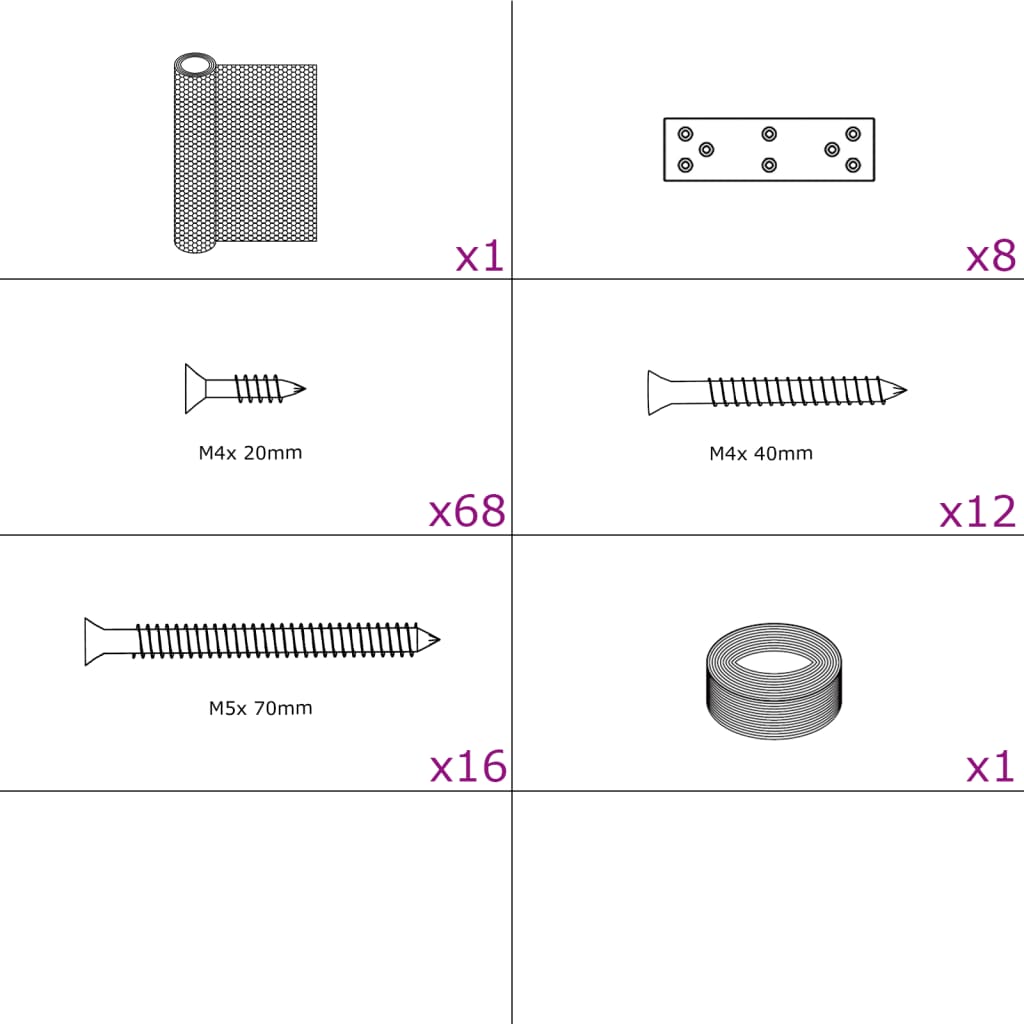 udvidelse til hønsebur 268x100x190 cm metal