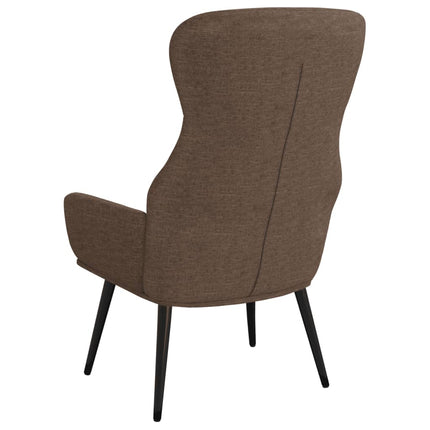 lænestol med skammel stof gråbrun