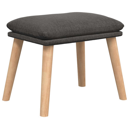 lænestol med fodskammel Stof grå