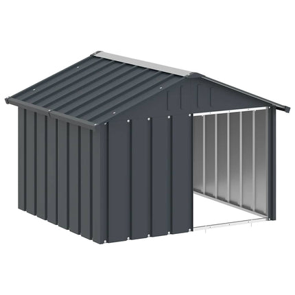 hundehus 116,5x103x81,5 cm galvaniseret stål antracitgrå