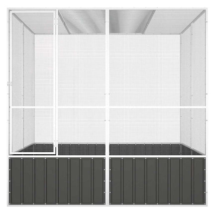 fuglebur 213,5x217,5x211,5 cm galvaniseret stål antracitgrå
