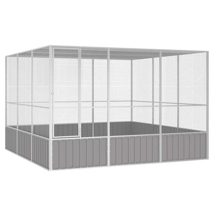 fuglebur 302,5x324,5x211,5 cm galvaniseret stål grå