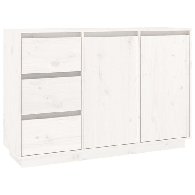 skænk 111x34x75 cm massivt fyrretræ hvid