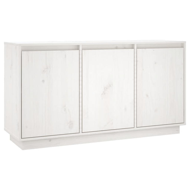 skænk 111x34x60 cm massivt fyrretræ hvid