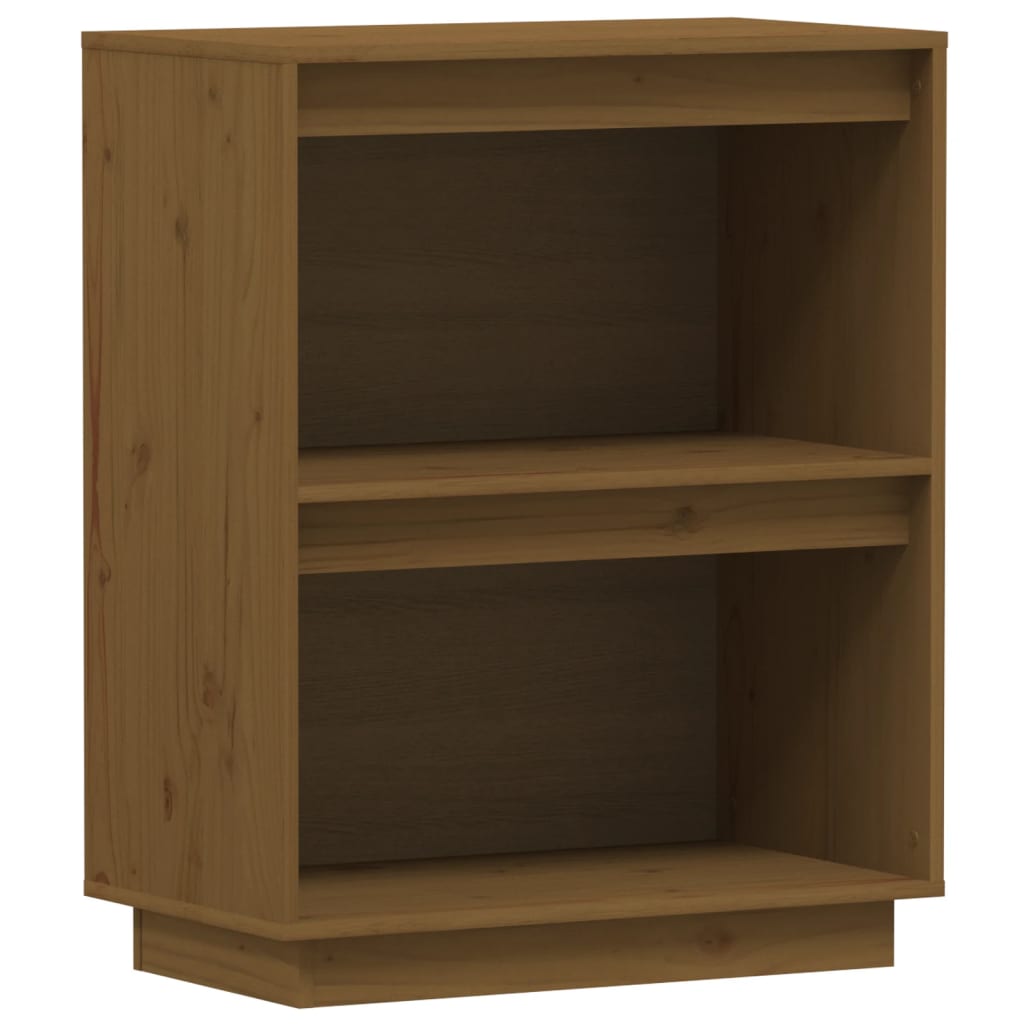 konsolskab 60x34x75 cm massivt fyrretræ gyldenbrun