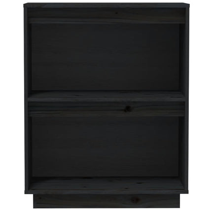 konsolskab 60x34x75 cm massivt fyrretræ sort
