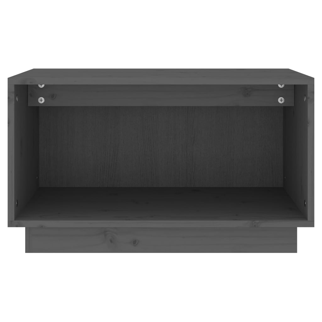 tv-bord 60x35x35 cm massivt fyrretræ grå