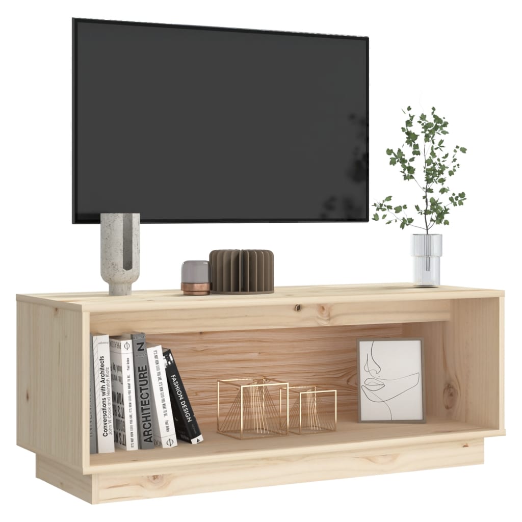 tv-bord 90x35x35 cm massivt fyrretræ