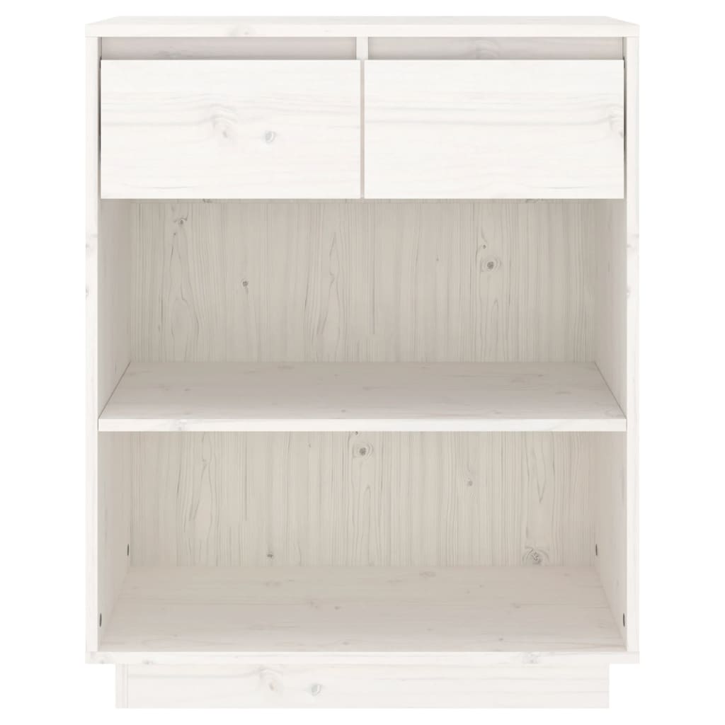 konsolskab 60x34x75 cm massivt fyrretræ hvid
