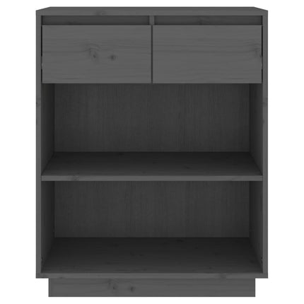 konsolskab 60x34x75 cm massivt fyrretræ grå