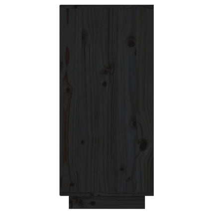 konsolskab 60x34x75 cm massivt fyrretræ sort