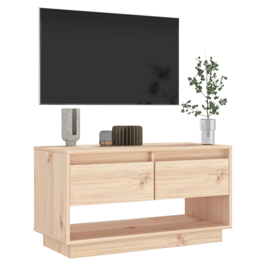 tv-bord 74x34x40 cm massivt fyrretræ