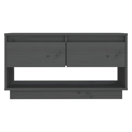 tv-bord 74x34x40 cm massivt fyrretræ grå