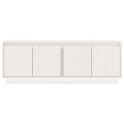 tv-bord 110x34x40 cm massivt fyrretræ hvid