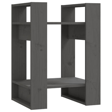 bogreol/rumdeler 41x35x57 cm massivt fyrretræ grå