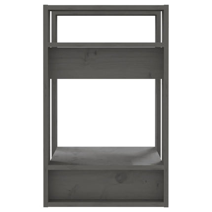 bogreol/rumdeler 41x35x57 cm massivt fyrretræ grå
